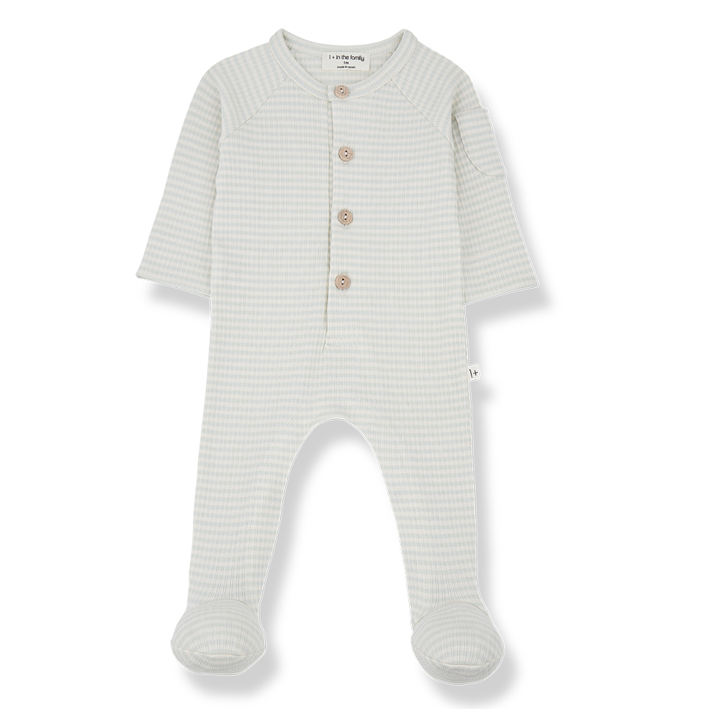 GUIM Pale Mint Stripe Footie