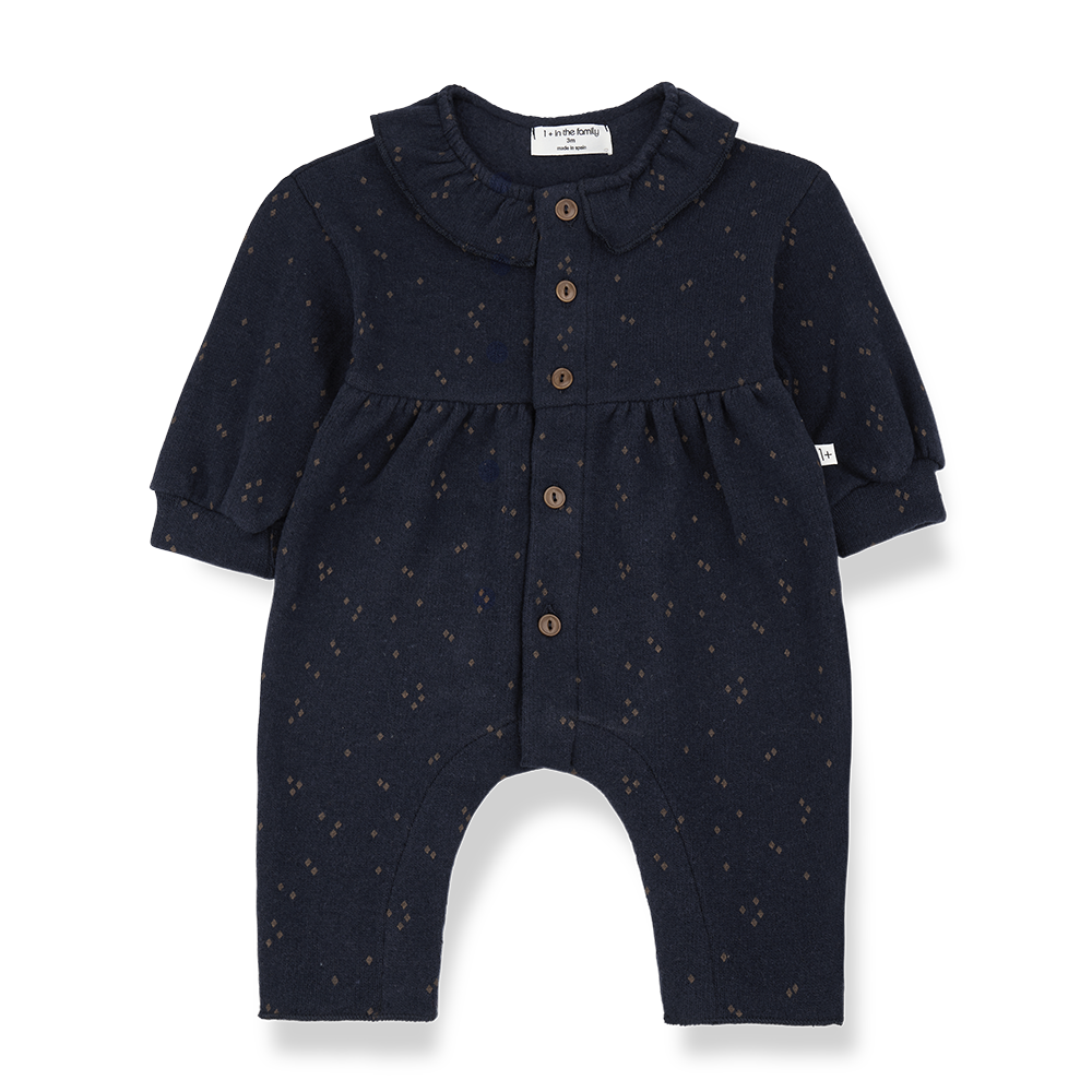 HANNAH Navy Speckled Jumpsuit