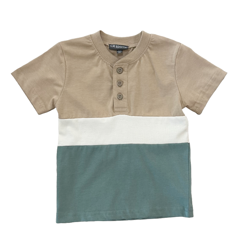 Sea Green Color Block Tee
