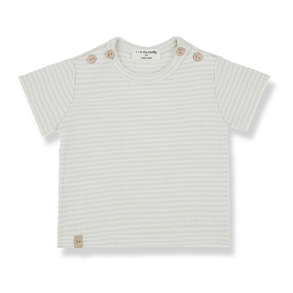 JON Pale Mint Stripe Short Sleeve Tee