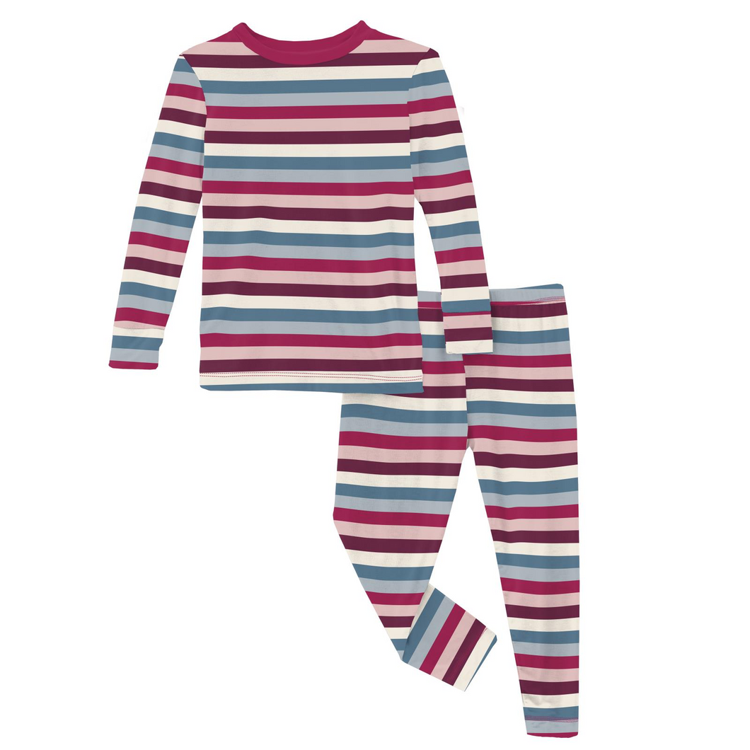 Maroon Stripe Pajama Set