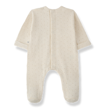 Load image into Gallery viewer, NARBONNE Ecru Dot Ruffle Footie

