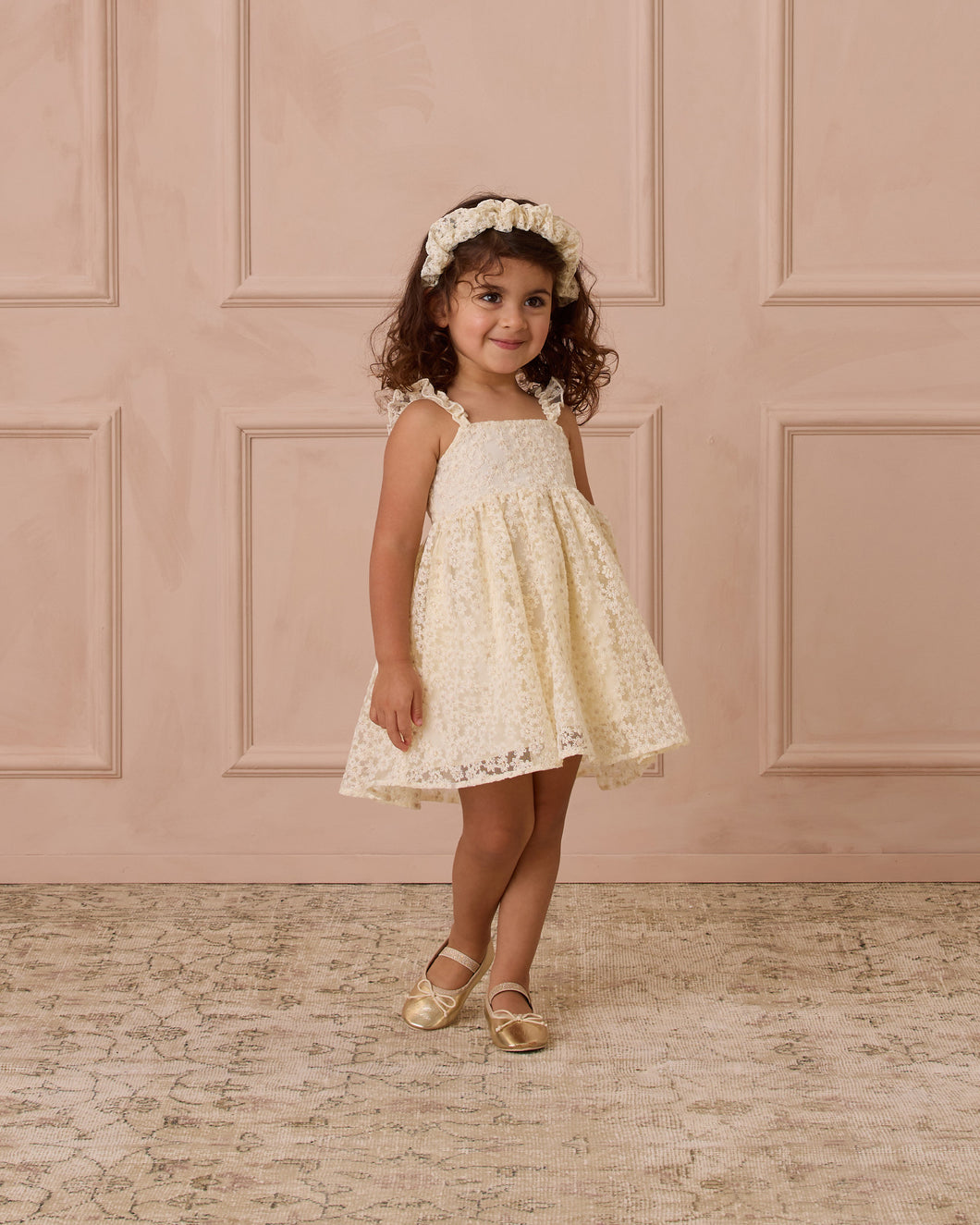 Embroidered Daisy Tulle Mara Dress