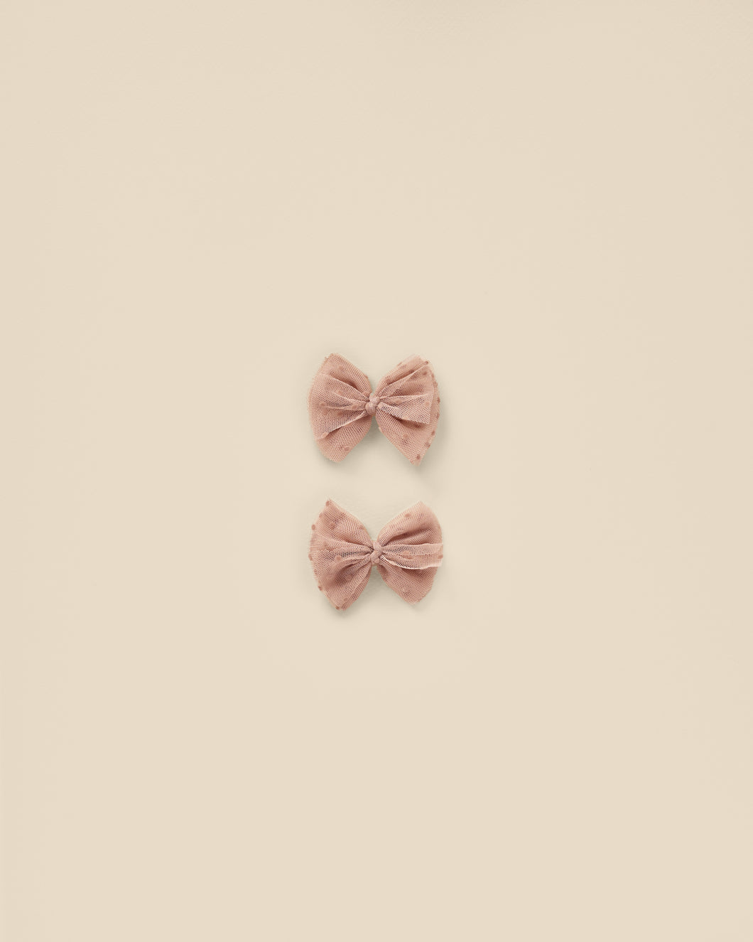 Dusty Rose Flutter Tule Clips