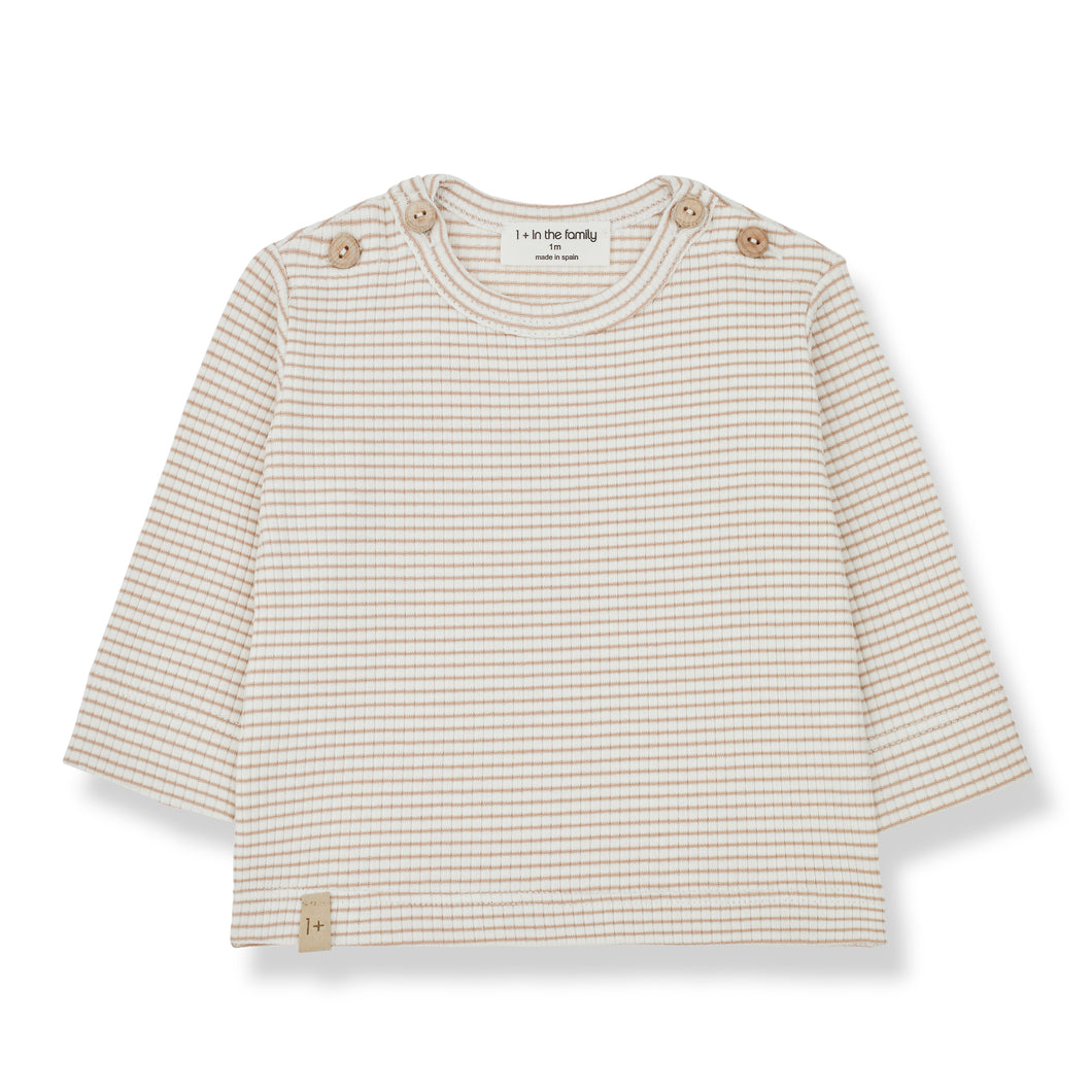 Clay/Ivory Stripe Top