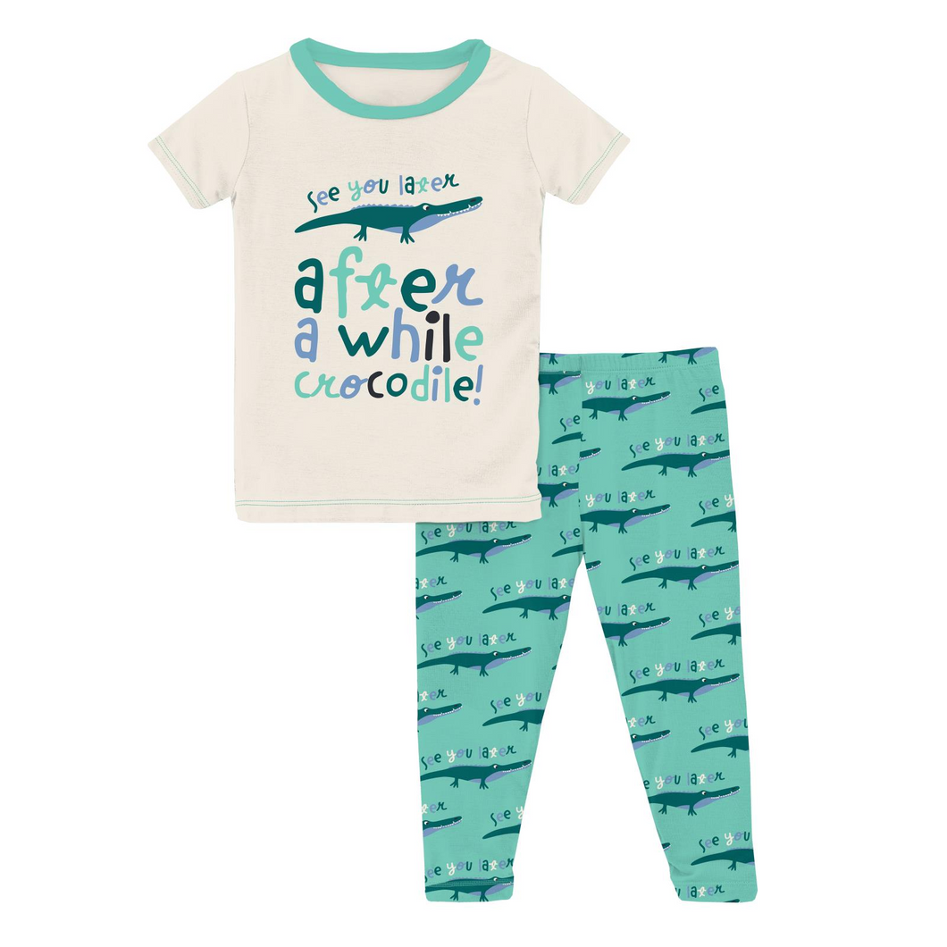 Later Alligator Short Sleeve Pajama Set
