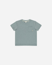 Load image into Gallery viewer, Heathered Ocean Cove Essential Pocket Tee
