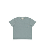 Load image into Gallery viewer, Heathered Ocean Cove Essential Pocket Tee
