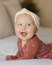 Load image into Gallery viewer, Candy Canes Bamboo Zip Footie
