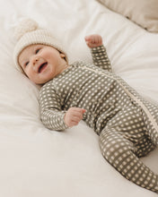 Load image into Gallery viewer, Forest Check Bamboo Zip Footie
