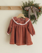 Load image into Gallery viewer, Cranberry Velour Dress

