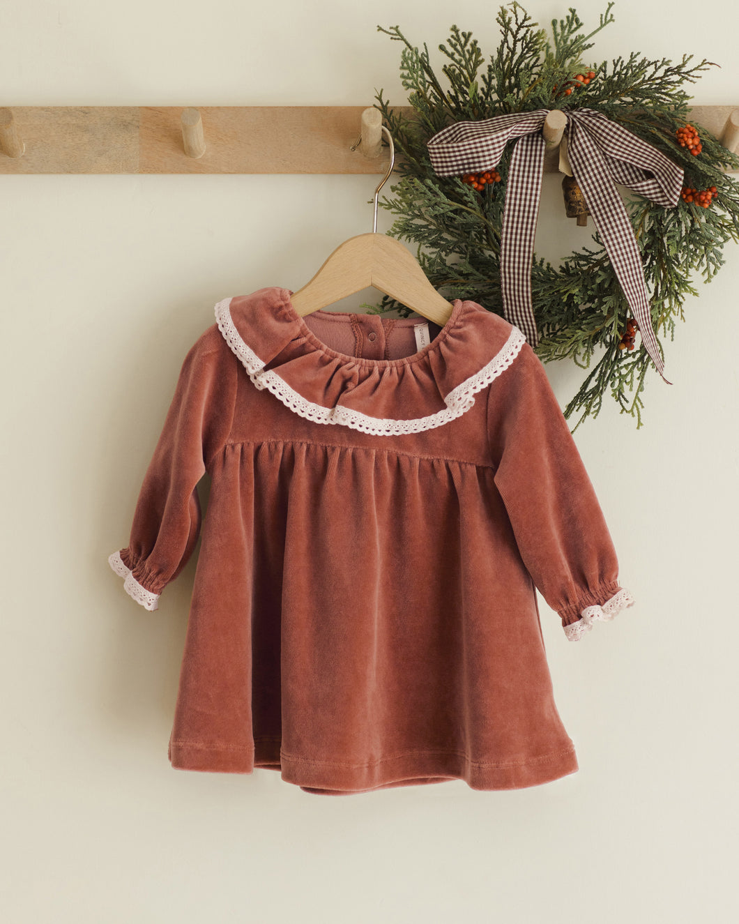 Cranberry Velour Dress