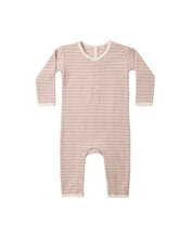 Load image into Gallery viewer, Dusty Rose Micro-Stripe Ribbed Jumpsuit
