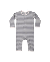 Load image into Gallery viewer, Slate Micro-Stripe Ribbed Jumpsuit
