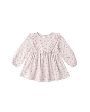 Load image into Gallery viewer, Heart Ditsy Long Sleeve Ruffle V Dress
