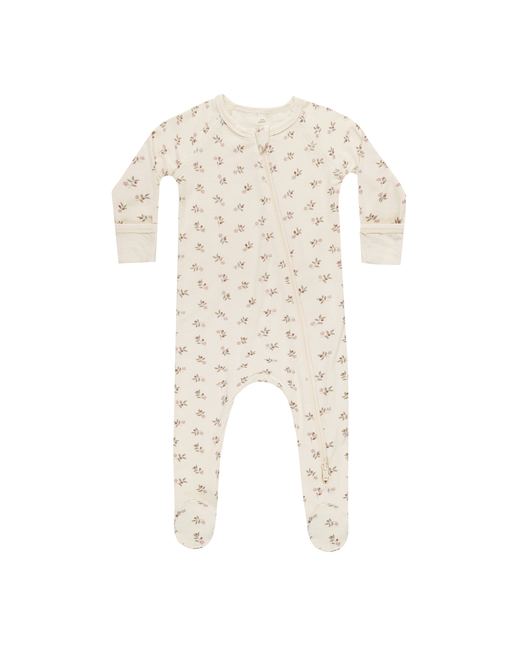 Holly Berry Bamboo Footie