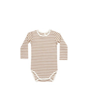 Load image into Gallery viewer, Golden Stripe Ribbed Long Sleeve Onesie
