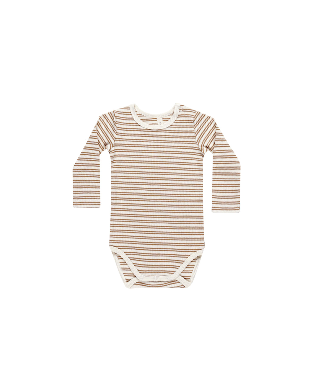 Golden Stripe Ribbed Long Sleeve Onesie