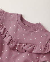 Load image into Gallery viewer, Polka Dots Ruffle Sweatshirt &amp; Sweatpants Set
