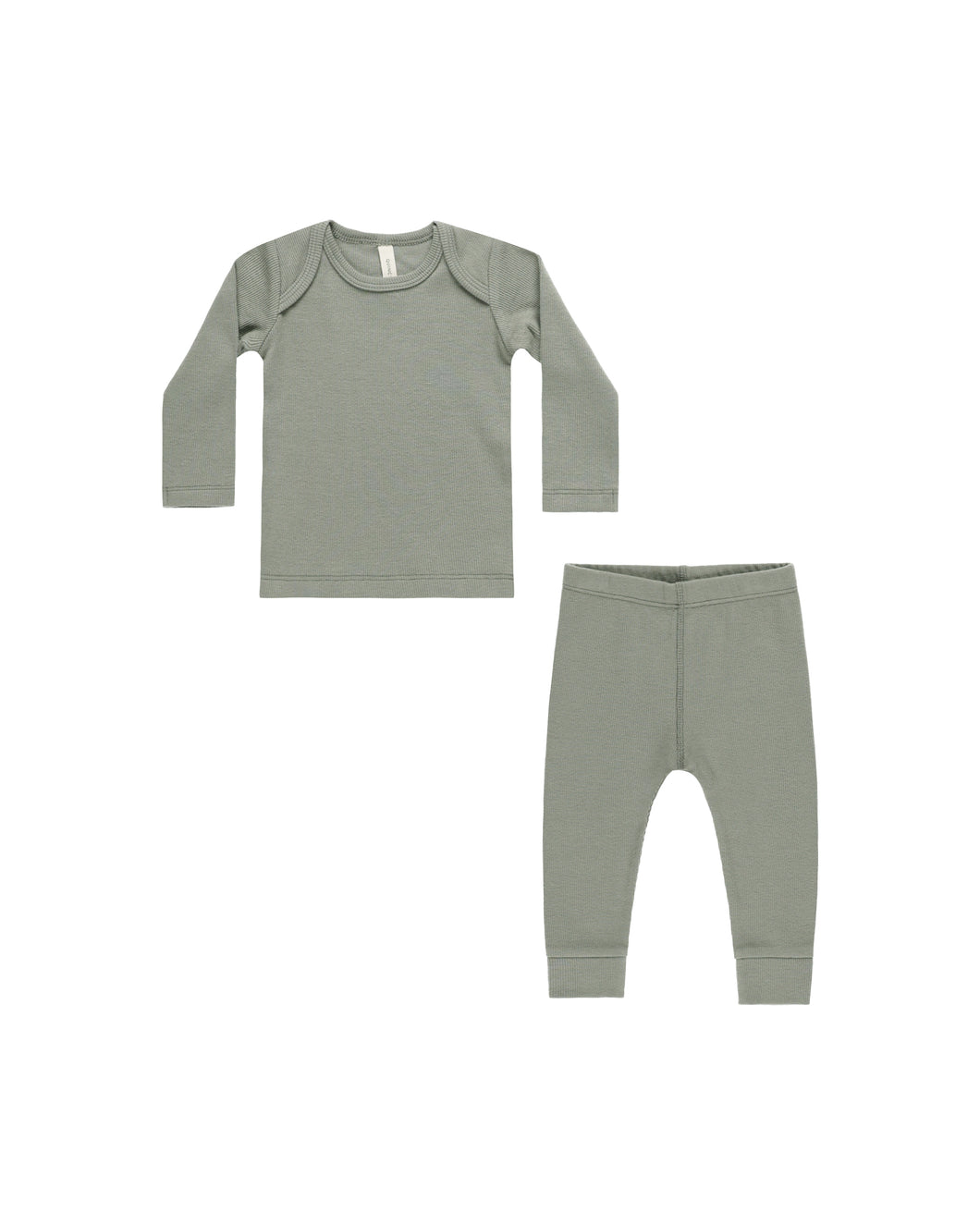 Basil Ribbed Top & Pant Set