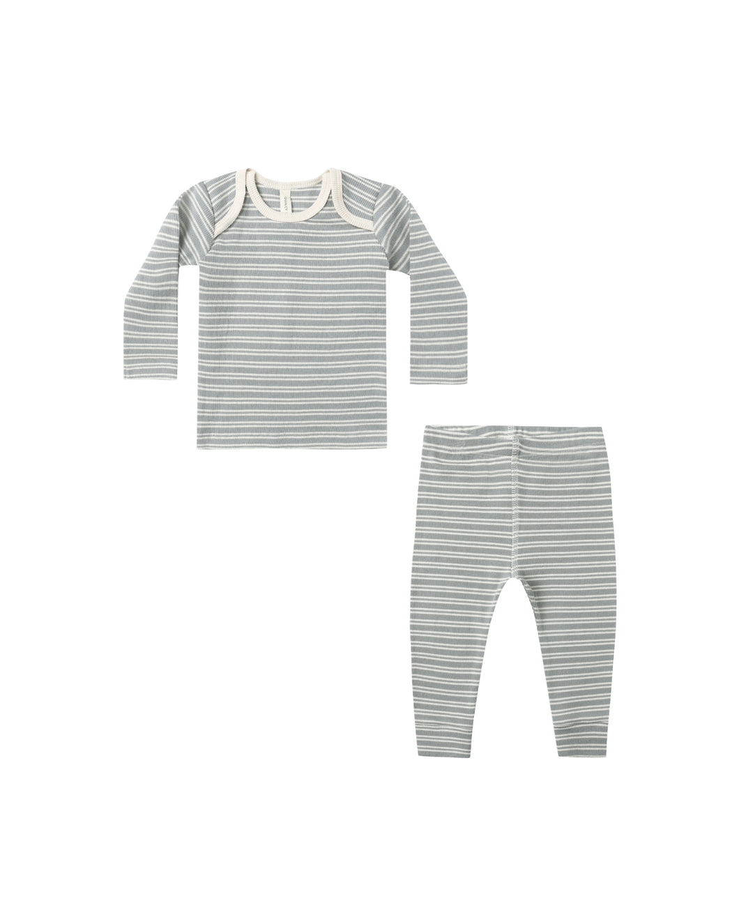 Steel Blue Micro Stripe Rib Set