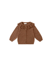 Load image into Gallery viewer, Heathered Cedar Ruffle Collar Cardigan
