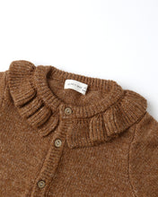 Load image into Gallery viewer, Heathered Cedar Ruffle Collar Cardigan
