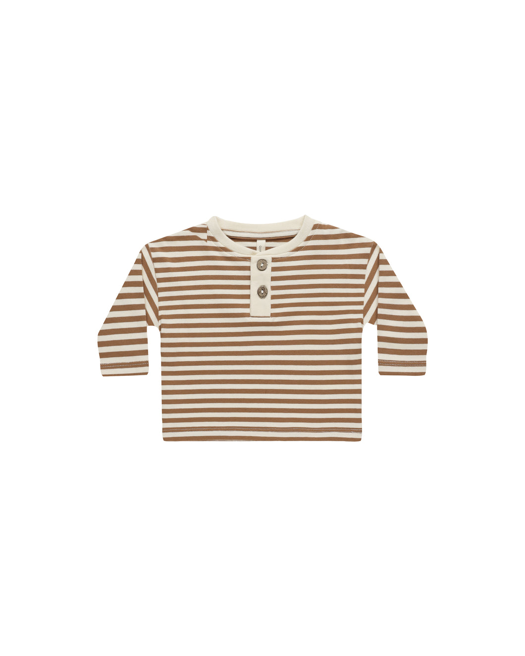 Cinnamon Stripe Long Sleeve Henley