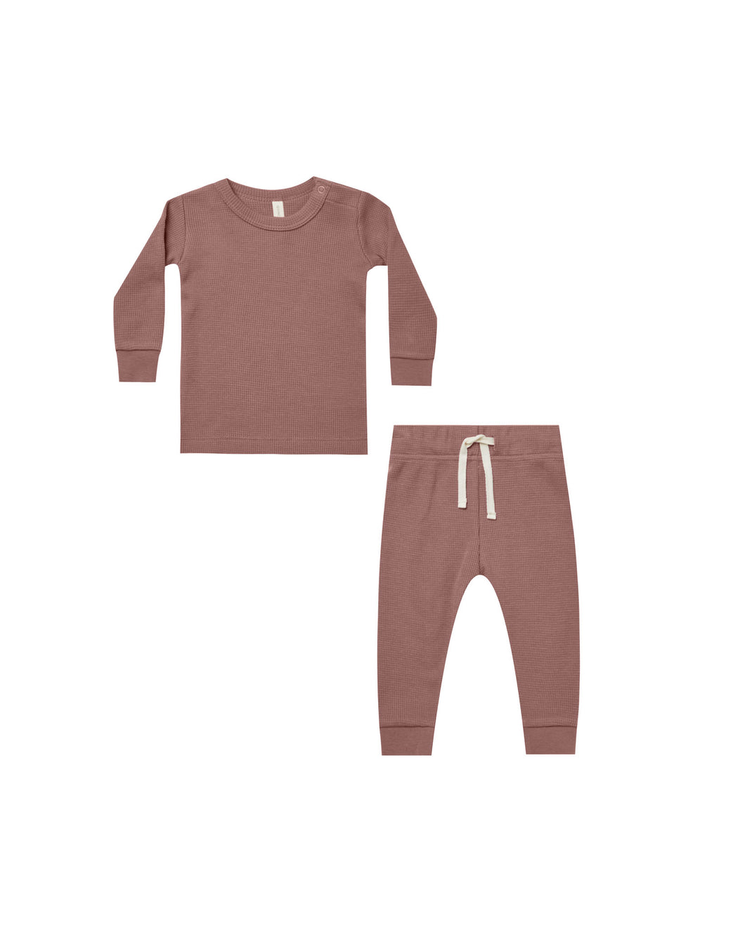 Fig Waffle Top + Pant Set