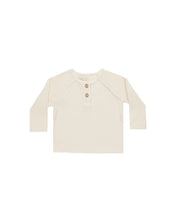Load image into Gallery viewer, Natural Henley Waffled Top
