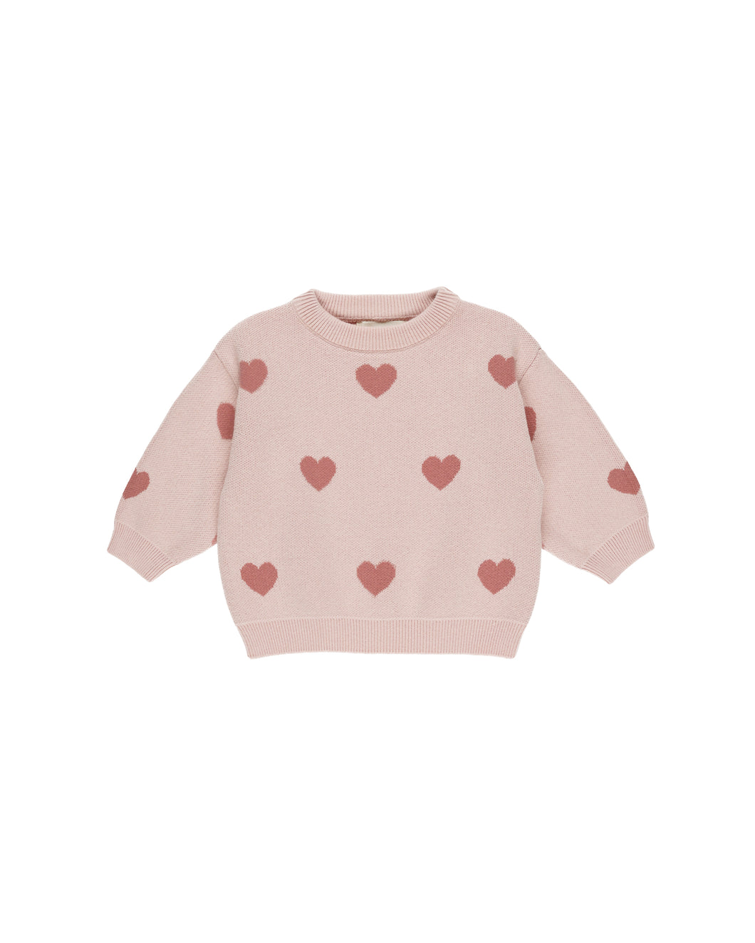 Bubblegum Heart Knit Sweater