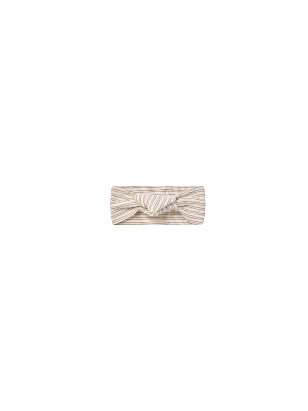 Oat Stripe Ribbed Knotted Headband