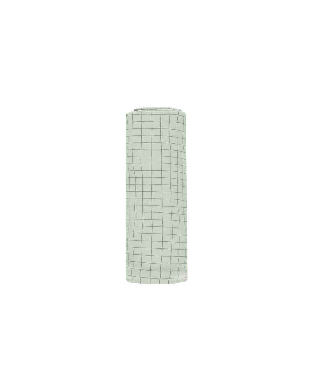Sage Grid Bamboo Swaddle