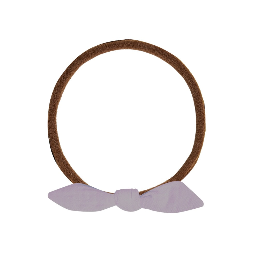 Lavender Little Knot Headband-Brown Band