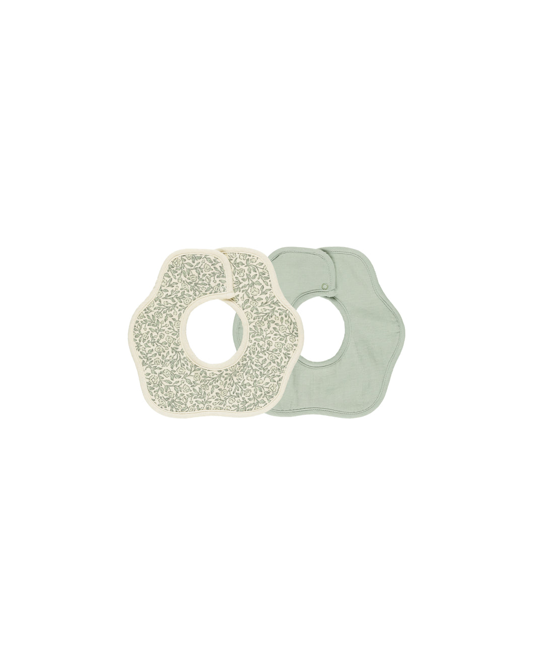 Flower Bib 2 Pack - Green Garden/Sage