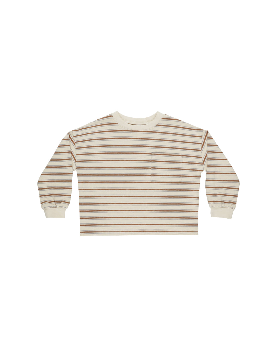 Saddle Stripe Relaxed Long Sleeve Top