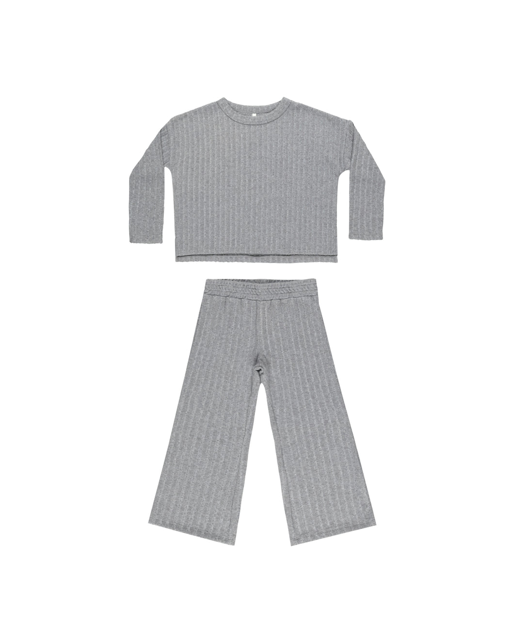 Dusty Blue Cozy Rib Knit set