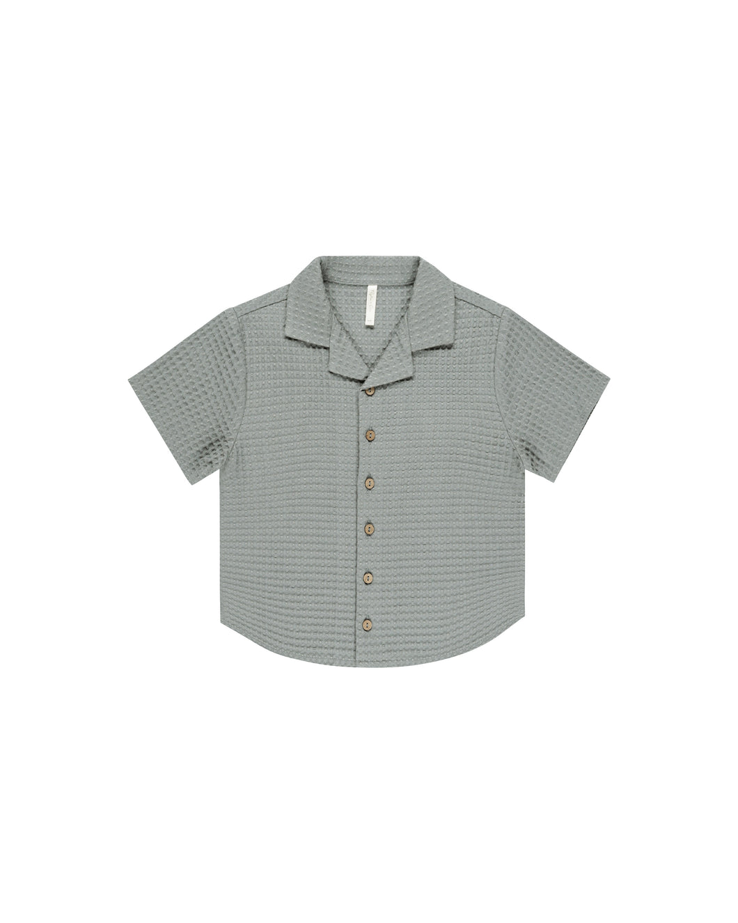 Eucalyptus Collared Waffle Button Up