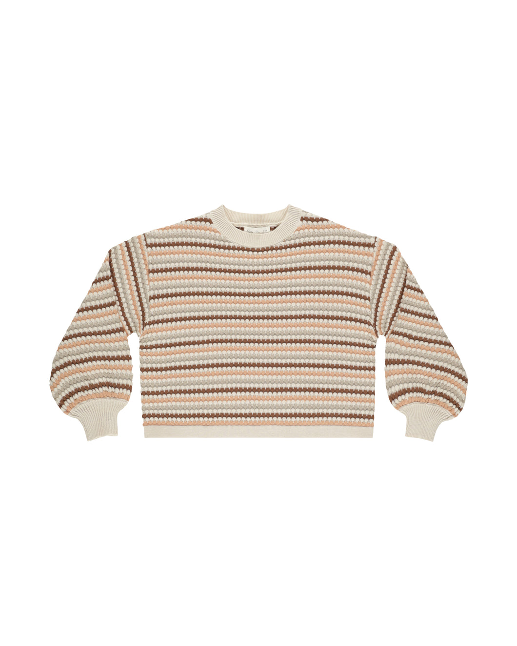 Honeycomb Stripe Boxy Crop Sweater