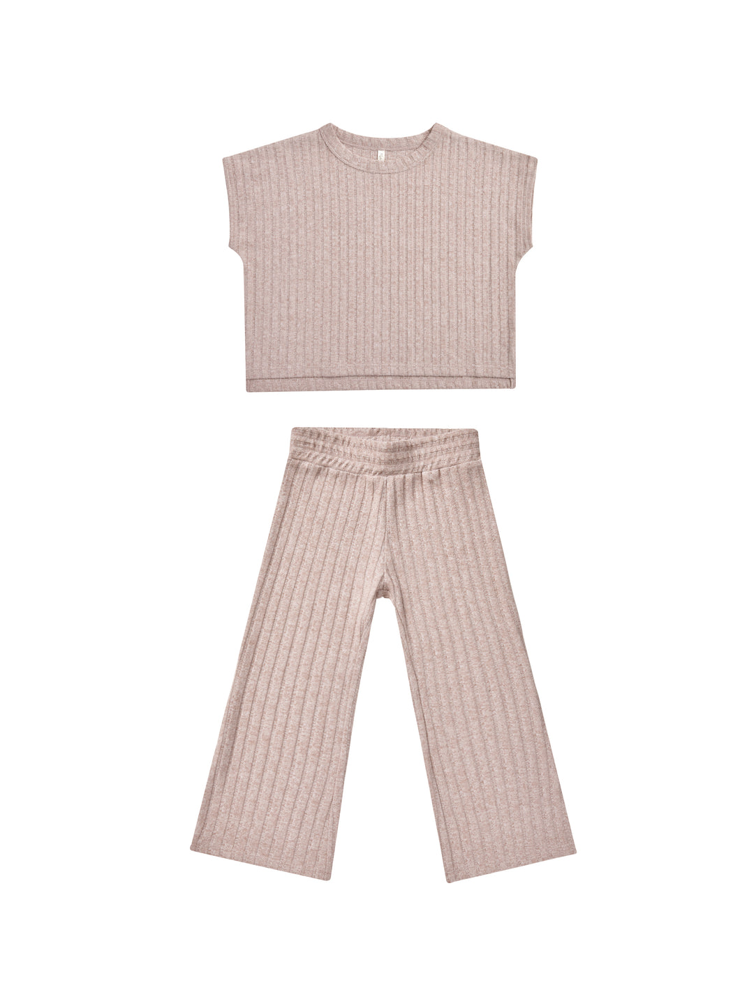 Heathered Mauve Cozy Rib Knit Set