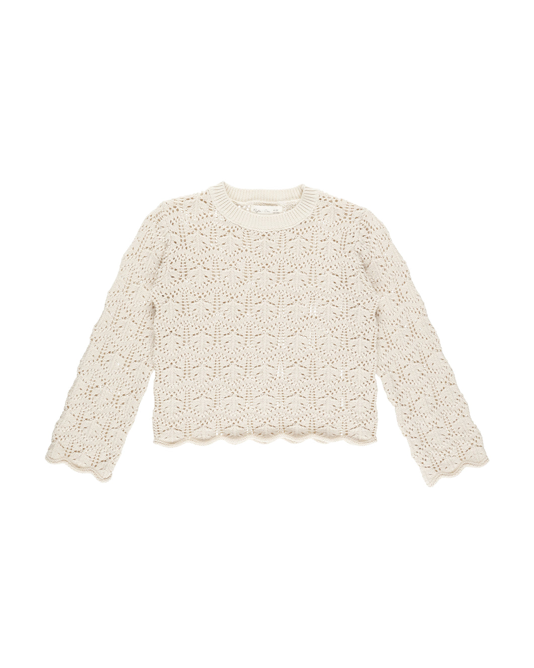 Natural Crochet Knit Pullover