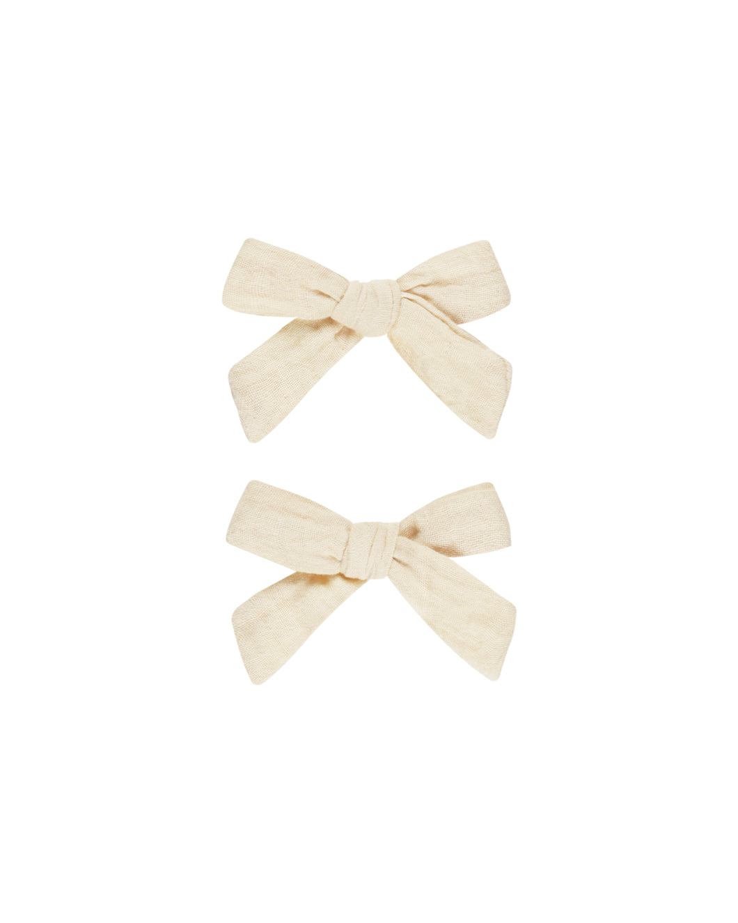 Natural Clip Bows - 2pk