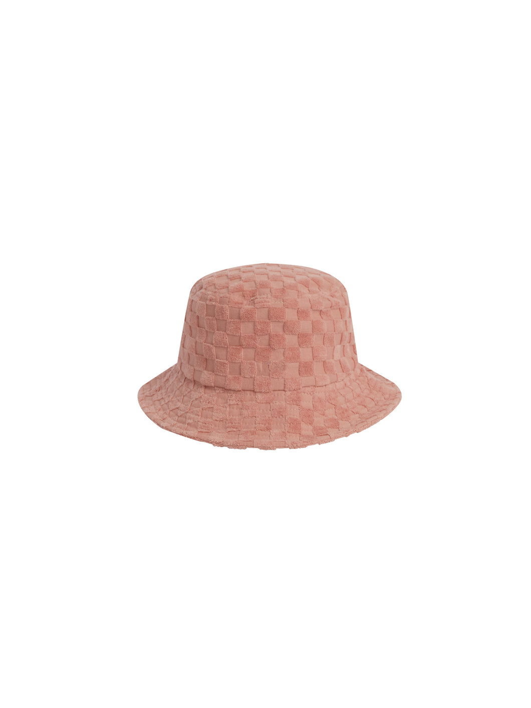 Pink Check Terry Bucket Hat