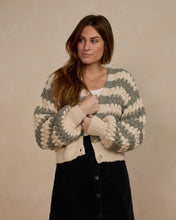 Load image into Gallery viewer, Women&#39;s Laurel Stripe Boxy Crop Cardigan
