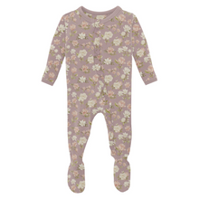Load image into Gallery viewer, Sweet Pea Spring Floral Zip Footie
