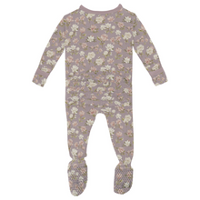 Load image into Gallery viewer, Sweet Pea Spring Floral Zip Footie
