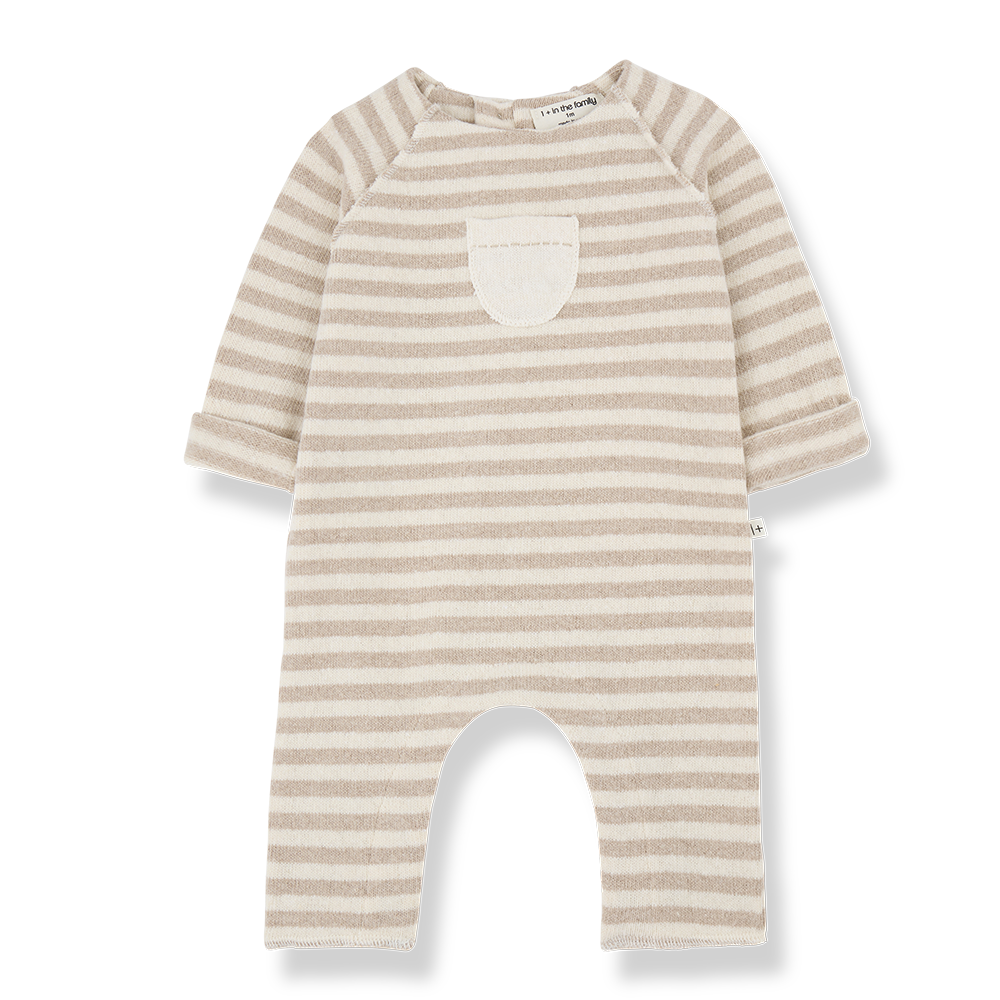 SACHA Beige Stripe Coverall