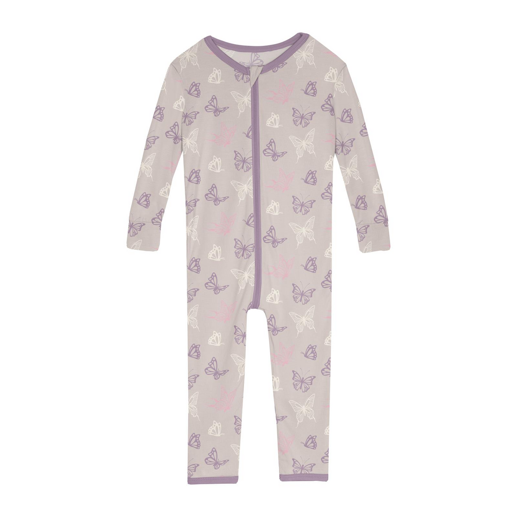 Latte Butterflies Convertible Footie