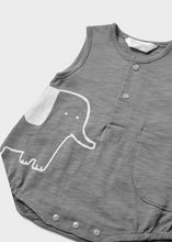 Load image into Gallery viewer, Elephant Bubble Romper &amp; Hat Set

