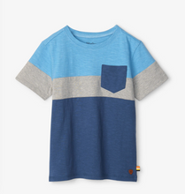 Load image into Gallery viewer, Blue Panel Pocket Tee
